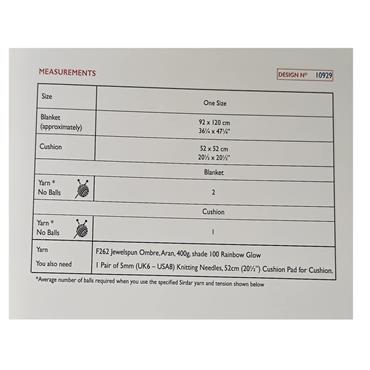 Sirdar 10929 Booklet - Blanket in Jewelspun Ombre Aran