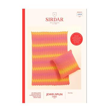 Sirdar 10929 Booklet - Blanket in Jewelspun Ombre Aran