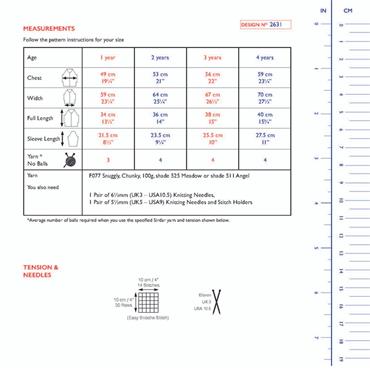 Sirdar Booklet 2631 Kids Sweater in Snuggly Chunky