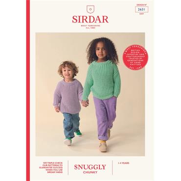 Sirdar Booklet 2631 Kids Sweater in Snuggly Chunky