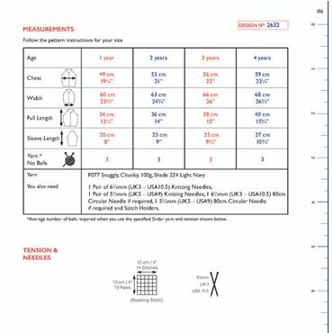 Sirdar Booklet 2632 Nordic Nature Cardigan in Snuggly Chunky 