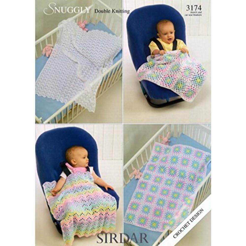 Sirdar Crochet 3174 Shawls & Car Seat Blankets in Snuggly DK