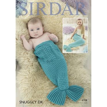 Pattern 4708 Mermaid Tail Snugglers in Snuggly DK