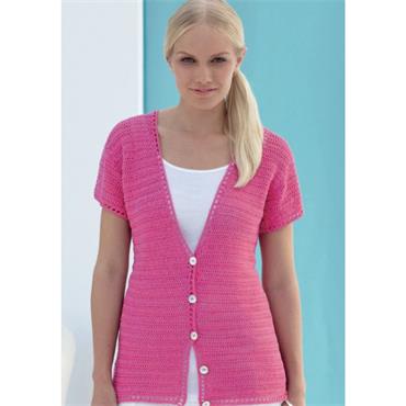 Crochet Pattern #7747 Cardigan in 4ply Cotton
