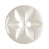 Pack of 6 x Cream Plastic Star Buttons (16mm, Size 26)