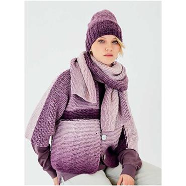 Stylecraft Pattern 10185 Up and Over Cardigan, Hat and Scarf in Horizon Chunky