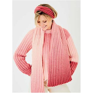 Stylecraft Pattern 10187 Sweater, Headband & Scarf in Horizon Chunky
