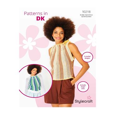 Stylecraft Pattern 10218 Crochet Top & Sweater in Bamboo+Cotton dk