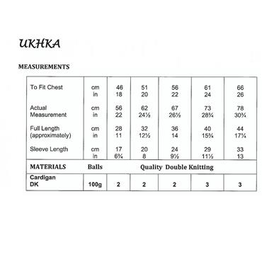 Pattern UKHKA 283 Cardigans in Double Knitting