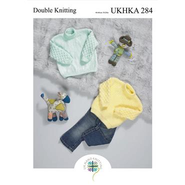 Pattern UKHKA 284 Sweaters in Double Knitting