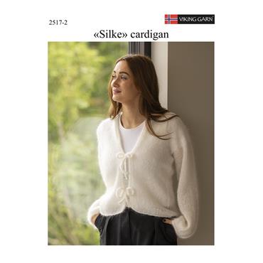 Viking Garn Pattern 2517-2 Silke Cardigan in Kid Silk