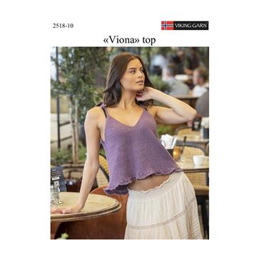 Viking Garn Pattern 2518-10 Viona Top in Linus