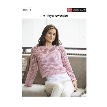 Viking Garn Pattern 2518-14 Abby Sweater (Ladies) in Linus