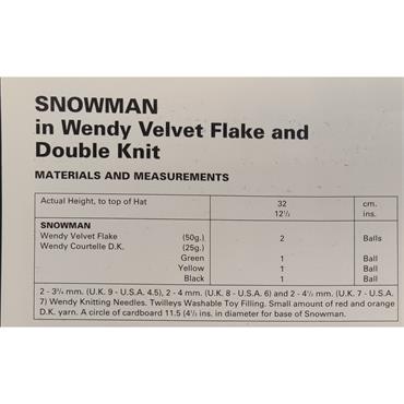 Pattern #5069 Snowman