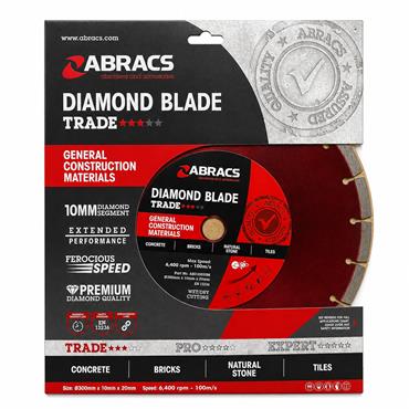 ABRACS TRADE DIAMOND BLADE 300MM X 10MM X 20MM