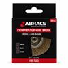 ABRACS SPINDLE MOUNTED CUP WIRE BRUSH FOR DRILL 50MM
