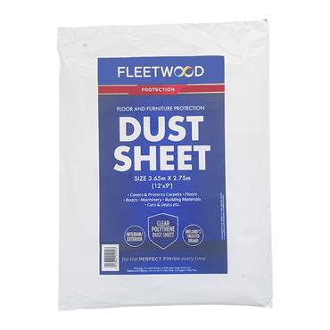 FLEETWOOD PLASTIC DUST SHEET 12' X 9'