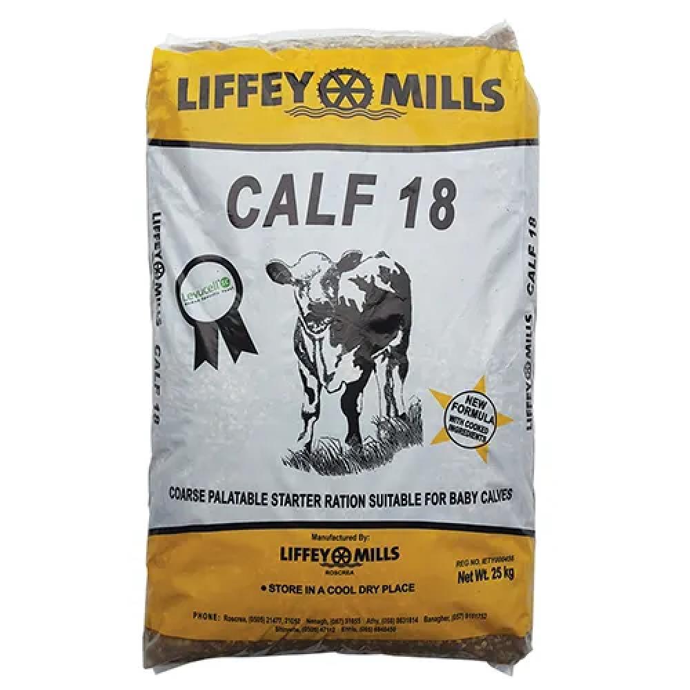 LIFFEY MILLS CALF RATION 18% 25KG | Maddens of Lerhin | Galway