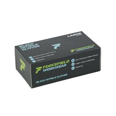 FORCEFIELD BLACK NITRILE GLOVES