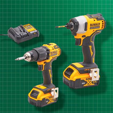 DEWALT COMBI & IMPACT DRIVER SET 2 X 5AH
