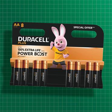 DURACELL PLUS POWER AA 8PK PROMO PACK
