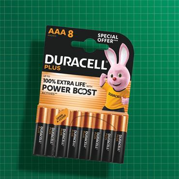 DURACELL PLUS POWER AAA 8PK PROMO PACK