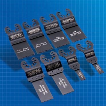 FAITHFULL MULTI TOOL BLADE SET MIXED 8PC