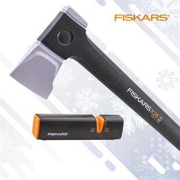 FISKARS SPLITTING AXE AND SHARPENER
