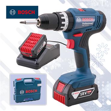 BOSCH COMBI DRILL WITH 2 X 4.0AH LI-ION BATTS