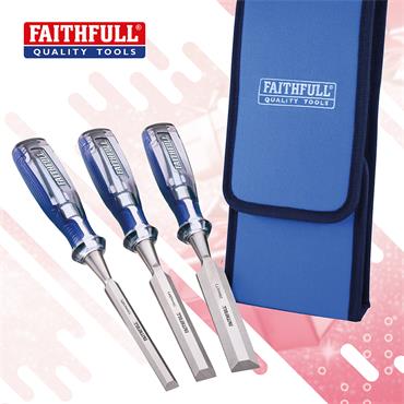 FAITHFULL 3 PIECE CHISEL SET