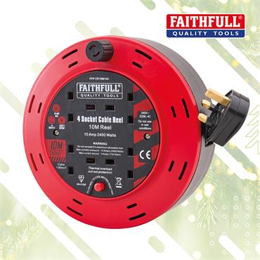FAITHFULL 10M CABLE REEL