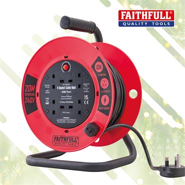 FAITHFULL 20M CABLE REEL