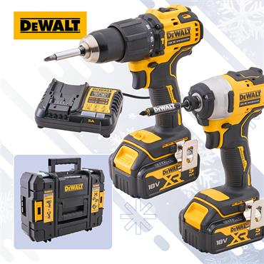 DEWALT 18V COMBI & IMPACT DRILL TWIN PACK