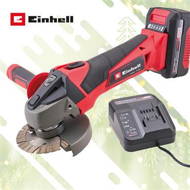 EINHELL 18V ANGLE GRINDER KIT WITH A 4.0AH LI-ION BATT