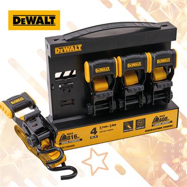 DEWALT 4 PIECE RATCHET STRAP SET