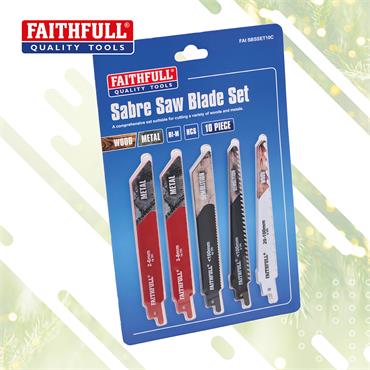 FAITHFULL 10 PIECE SABRE SAW BLADE SET