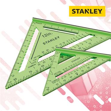 STANLEY 175 & 300MM (7 & 12IN) HI-VIS SQUARE TWIN PACK