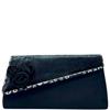SPONGE CLUTCH BAG - BLACK