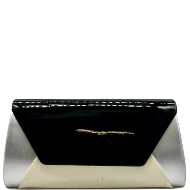 JACLIN CLUTCH HANDBAG - BLACK SILVER
