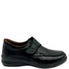 LUISETTI WOMENS VELCRO SLIP ON SHOE - BLACK