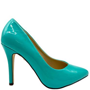 AVANCE PATENT COURT SHOE - TURQUOISE