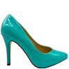 AVANCE PATENT COURT SHOE - TURQUOISE