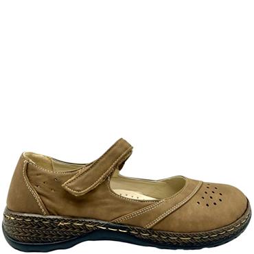 CHARMOSA LDS VEL STRAP SHOE - SAND