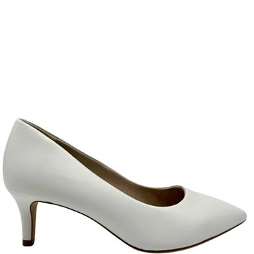 TAMARIS WOMENS POINT TOE COURT SHOE - WHITE