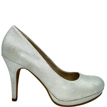TAMARIS PLATFORM COURT SHOE - SILVER