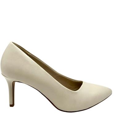 TAMARIS WOMENS POINT TOE COURT SHOE - IVORY