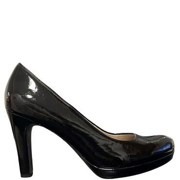 TAMARIS LDS PLATFORM COURT SHOE - BLACK PATENT