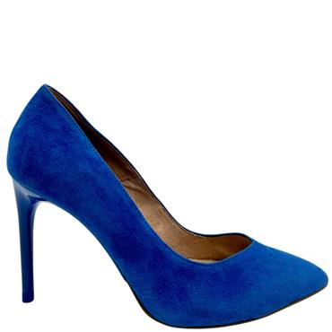 TAMARIS WOMENS POINT TOE COURT SHOE - BLUE