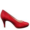 TAMARIS WOMENS MED HEEL COURT SHOE - CHILLI PATENT