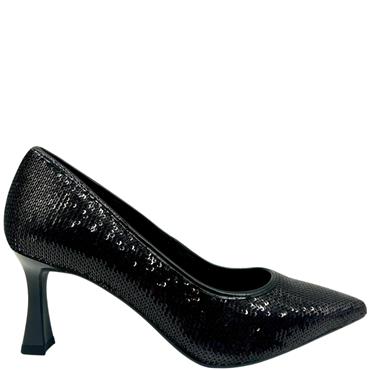 TAMARIS WOMENS POINT TOE COURT SHOE - BLACK